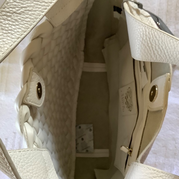 Vince Camuto Puffy Weave Leather Tote Crossbody - Miki Ivory - Picture 10 of 15